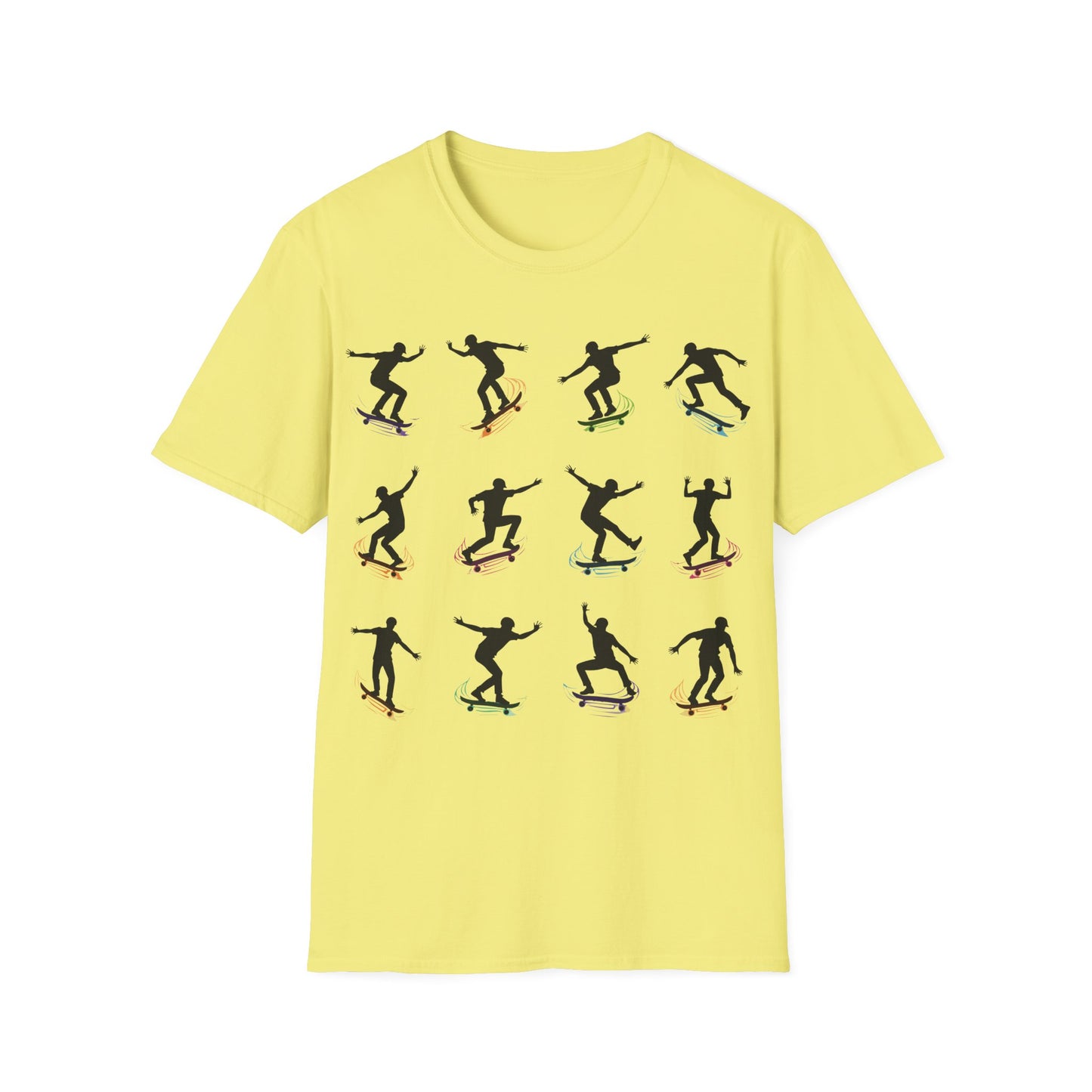 Crazy Skateboarders With Swirls T-Shirt