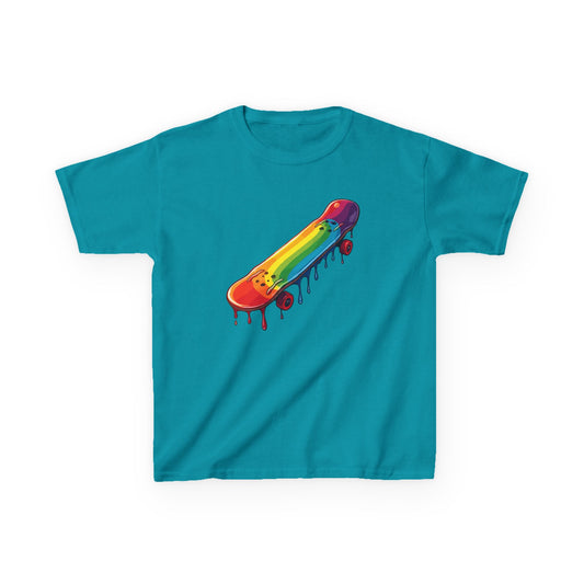 Dripping Paint Skateboard Kid's Tee