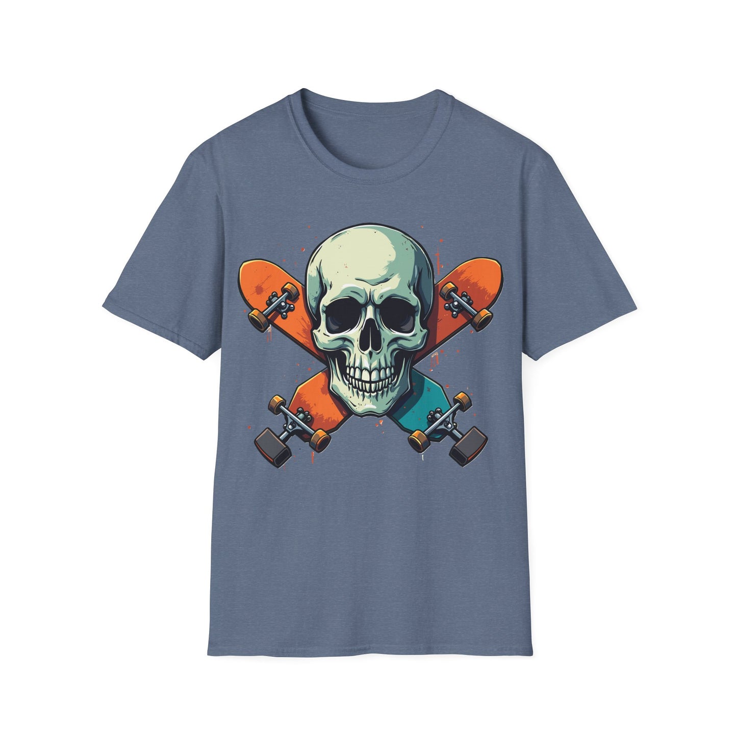 Skull And Crossbones In Orange T-Shirt