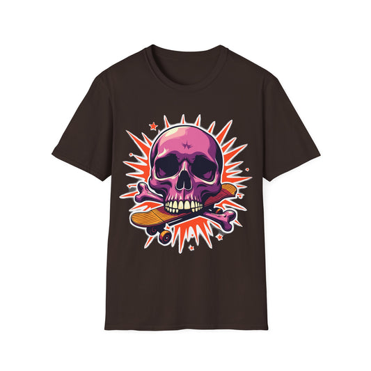 Skull On Skateboard T-Shirt