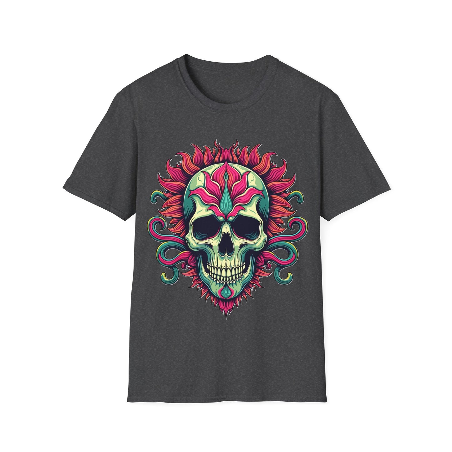 Skull With Flower Petals T-Shirt