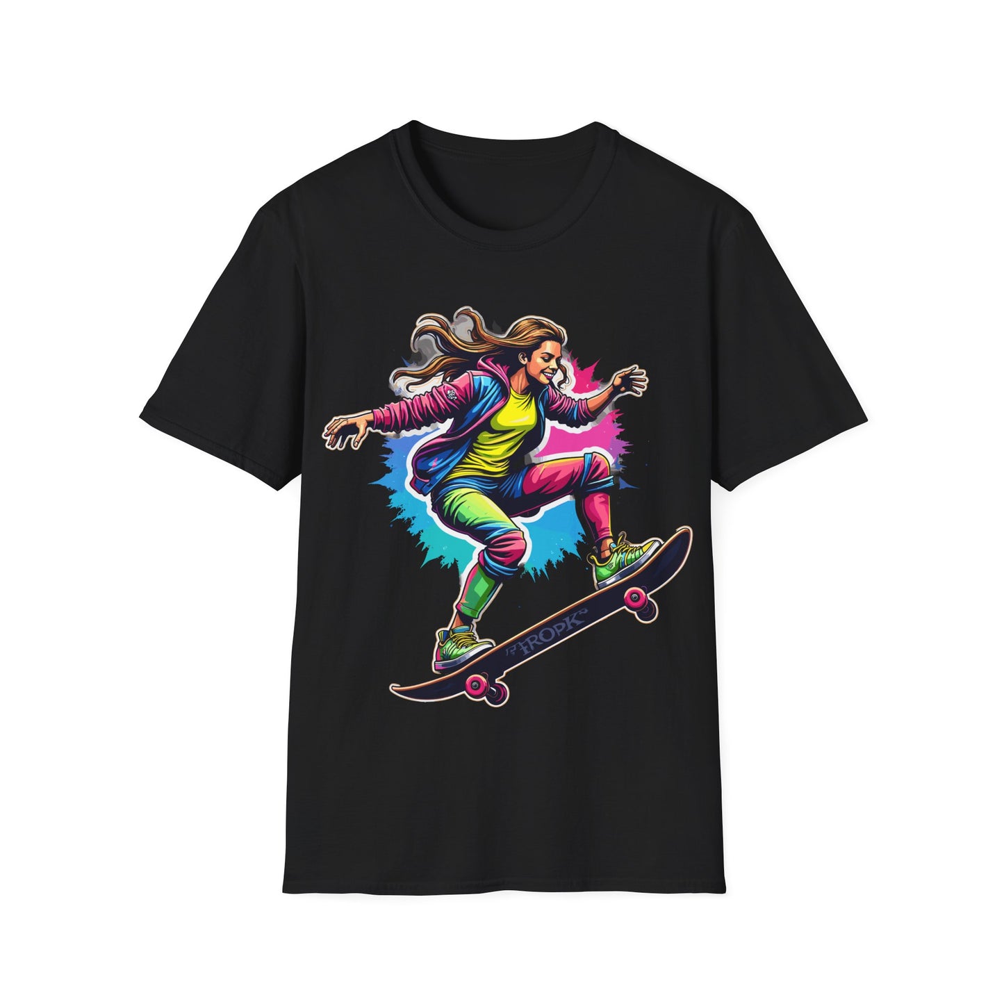 Psychedelic Female Skater T-Shirt