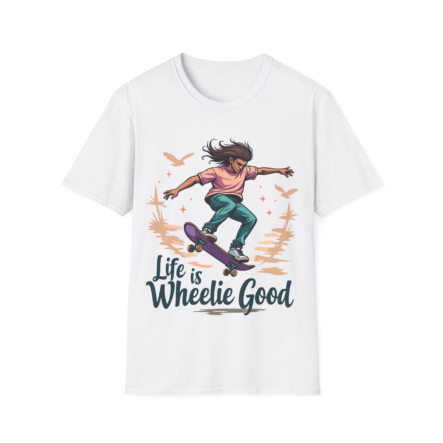 Life Is Wheelie Good Long Hair T-Shirt