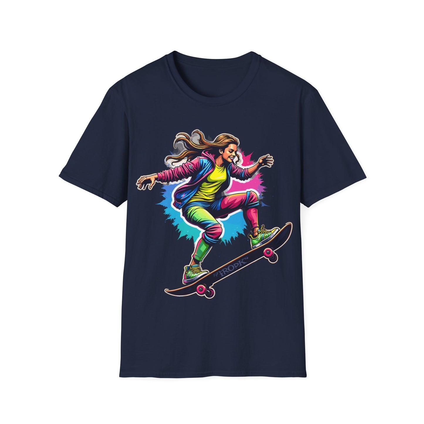 Psychedelic Female Skater T-Shirt