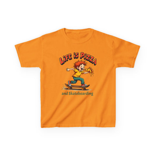 Life Is Pizza and Skateboarding Kid's Tee