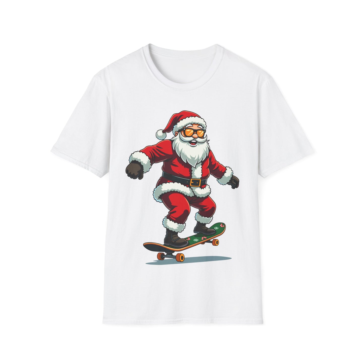 Santa Skateboarding T-Shirt