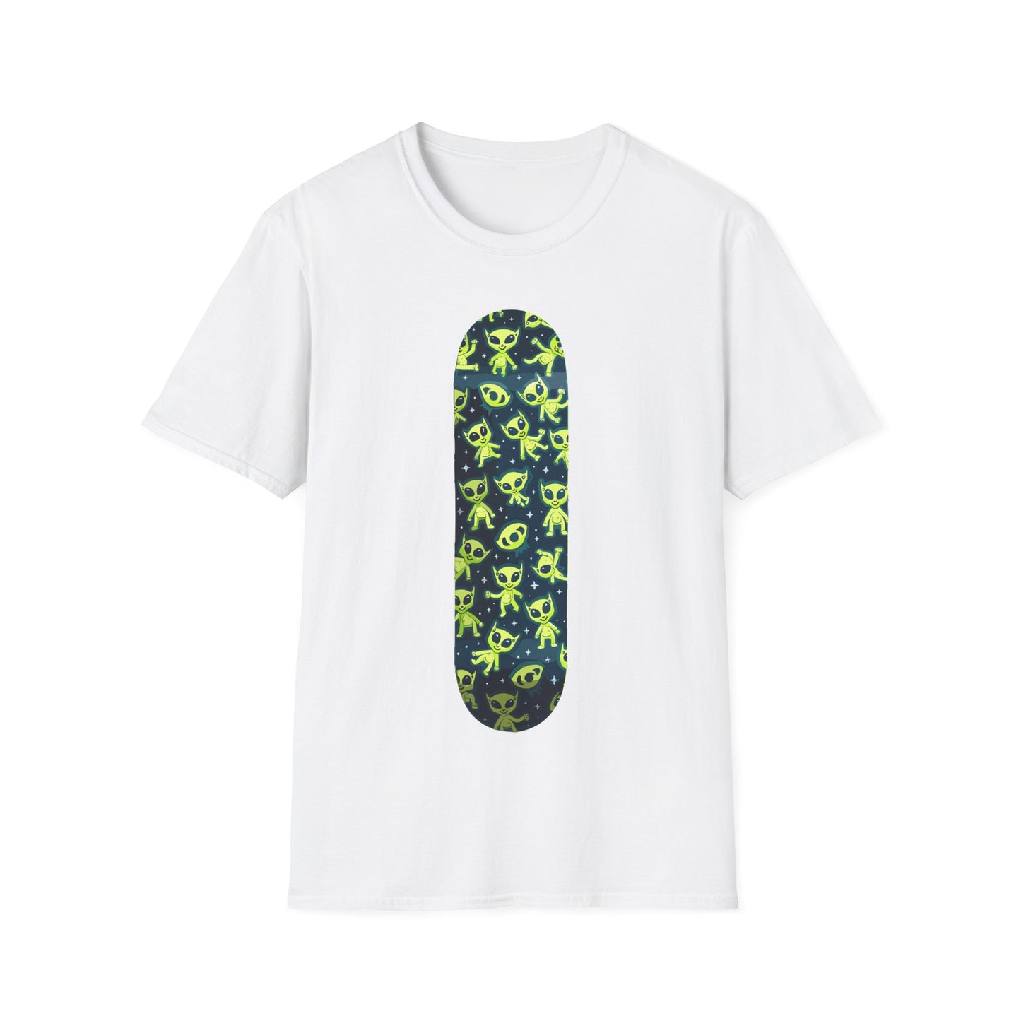 Alien Skateboard Vertical T-Shirt