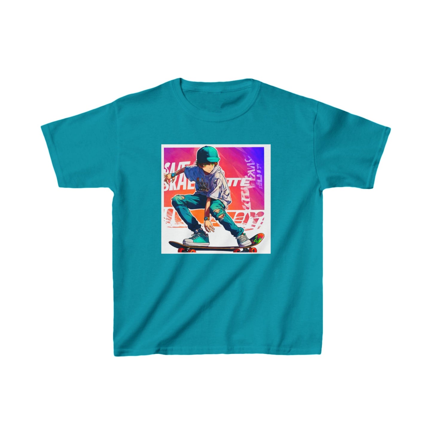 Anime Skateboarder Kid's Tee