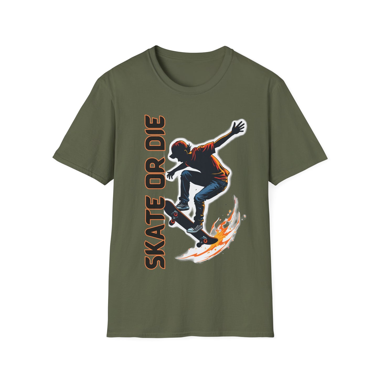 Skate Or Die In Orange T-Shirt