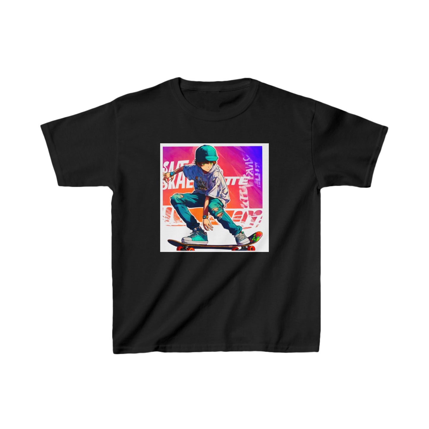 Anime Skateboarder Kid's Tee