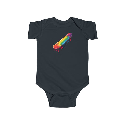 Dripping Paint Skateboard Infant Onesie