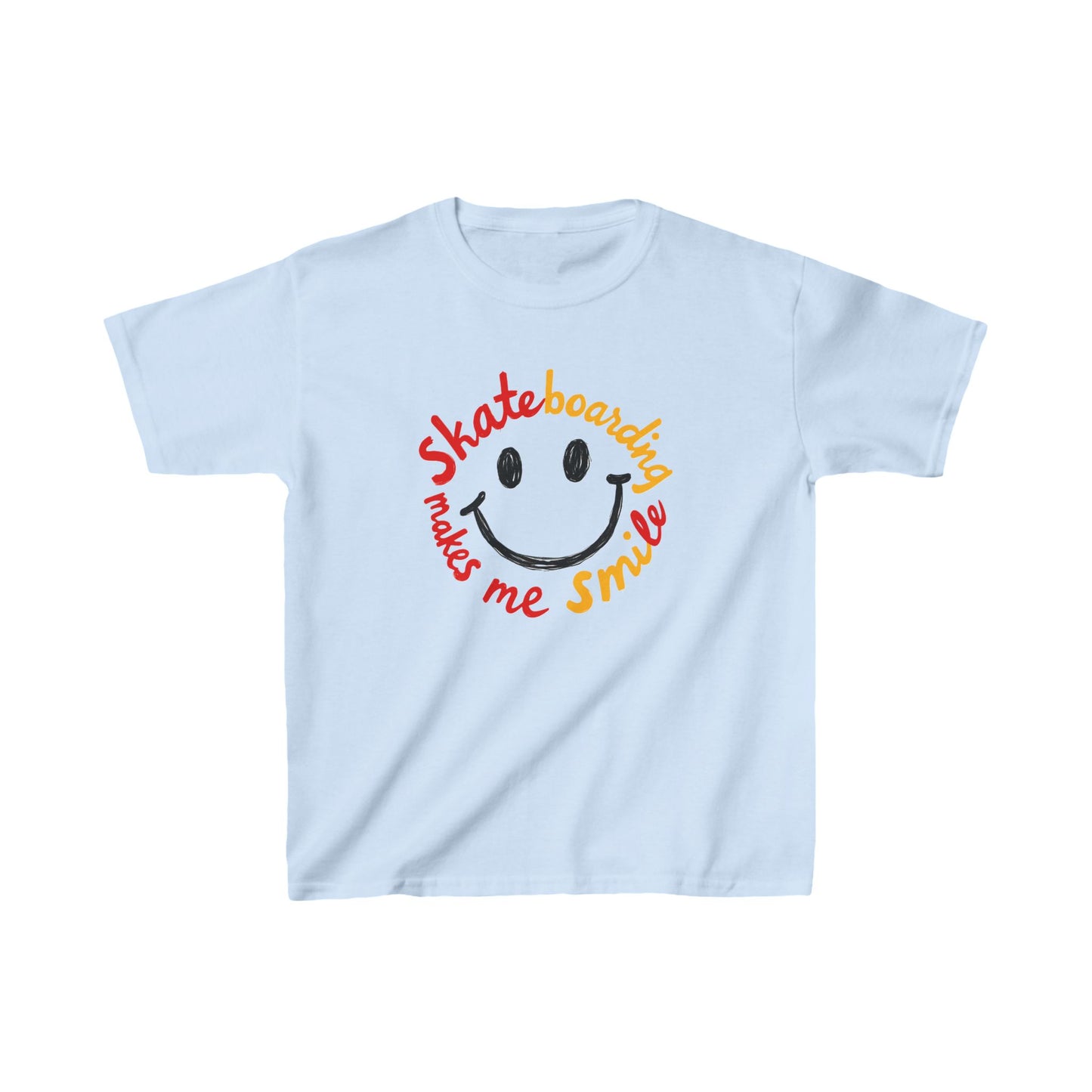 Skateboarding Makes Me Smile Smiley Face Kid's Tee