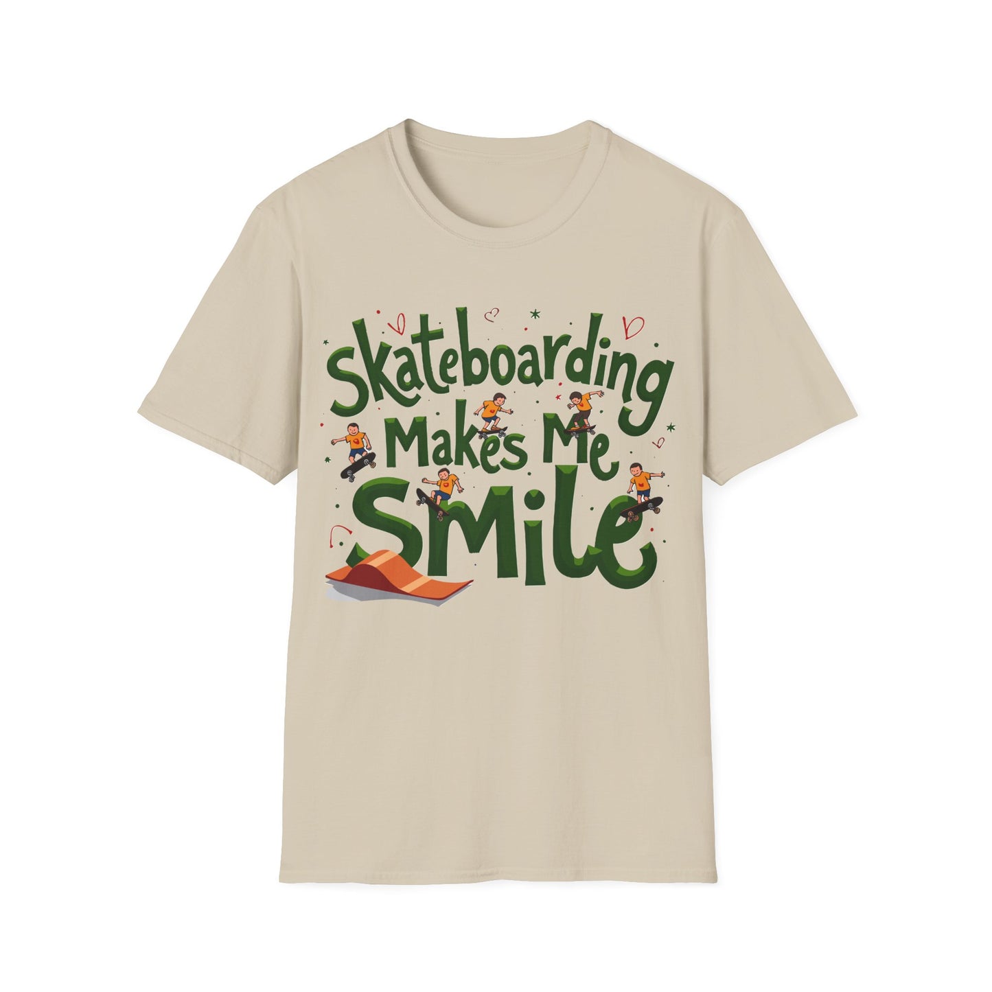 Skateboarding Makes Me Smile T-Shirt