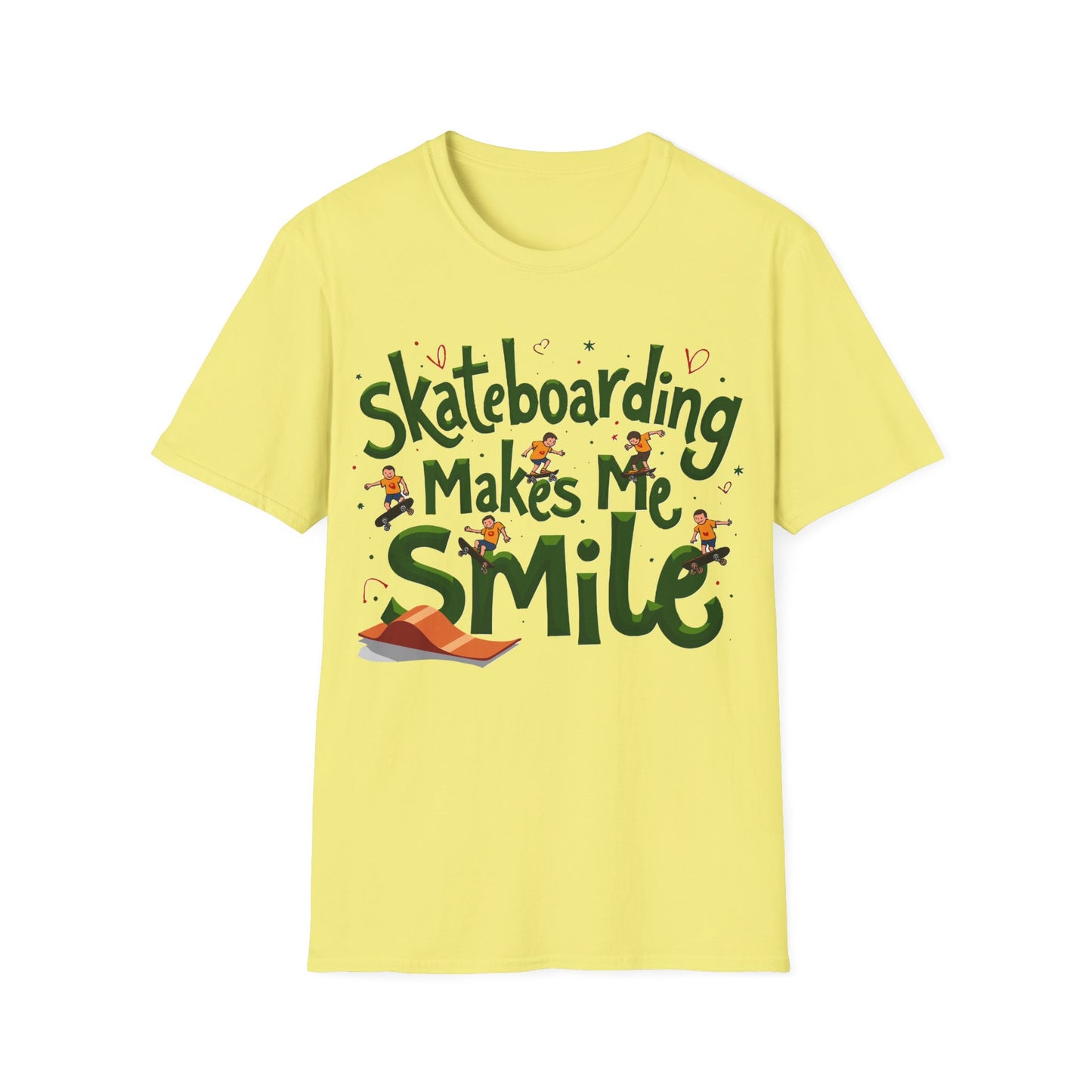 Skateboarding Makes Me Smile T-Shirt