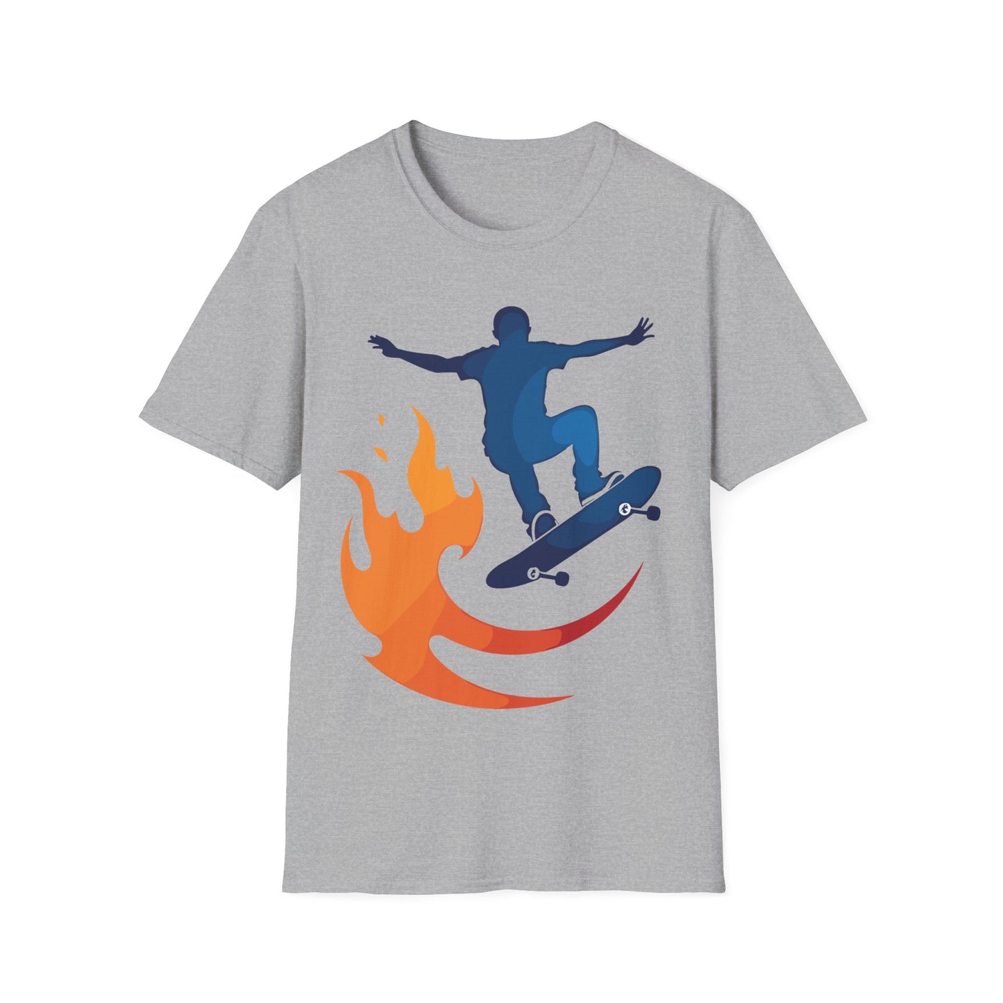 Skater With Yellow Flame T-Shirt