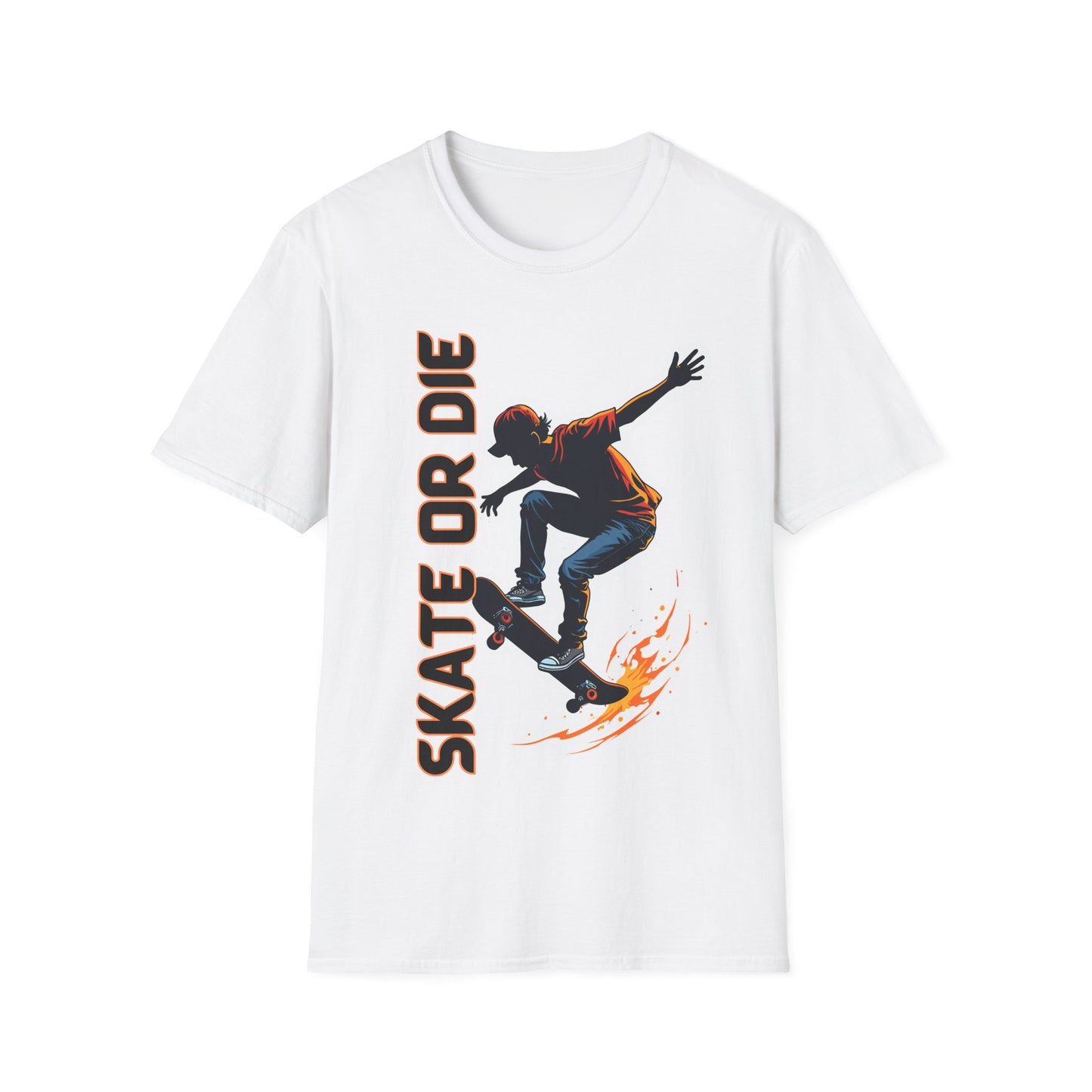 Skate Or Die In Orange T-Shirt