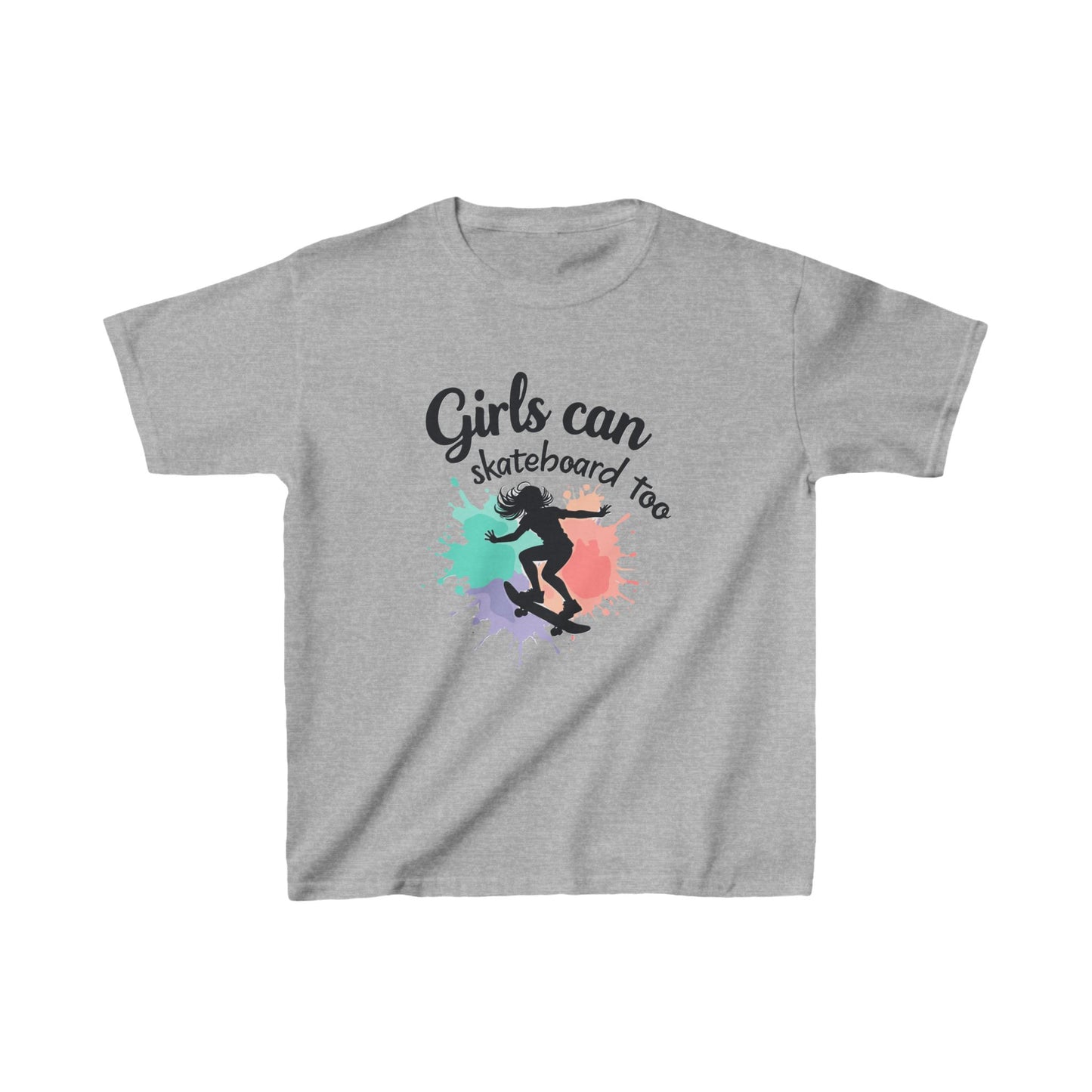 Girls Can Skateboard Too Kid's Tee