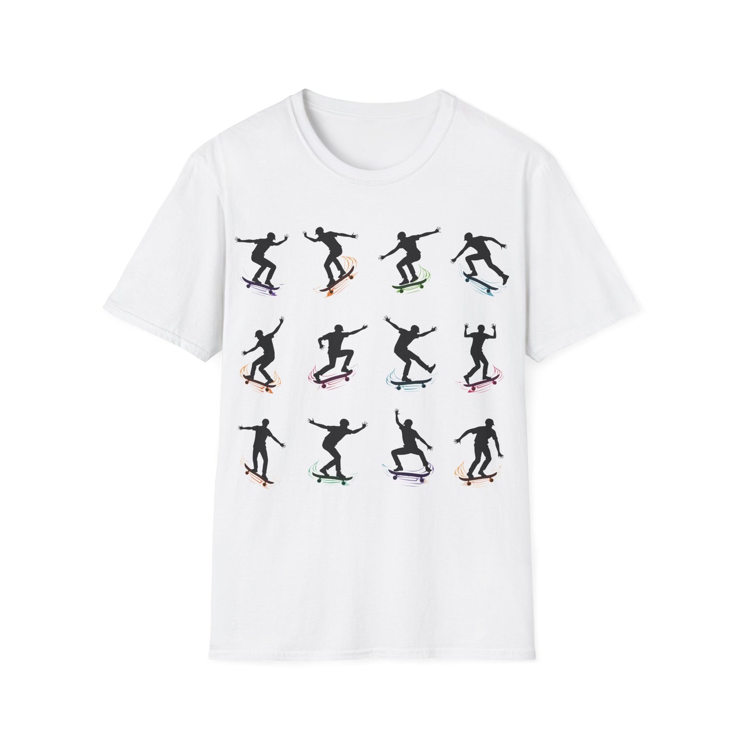 Crazy Skateboarders With Swirls T-Shirt