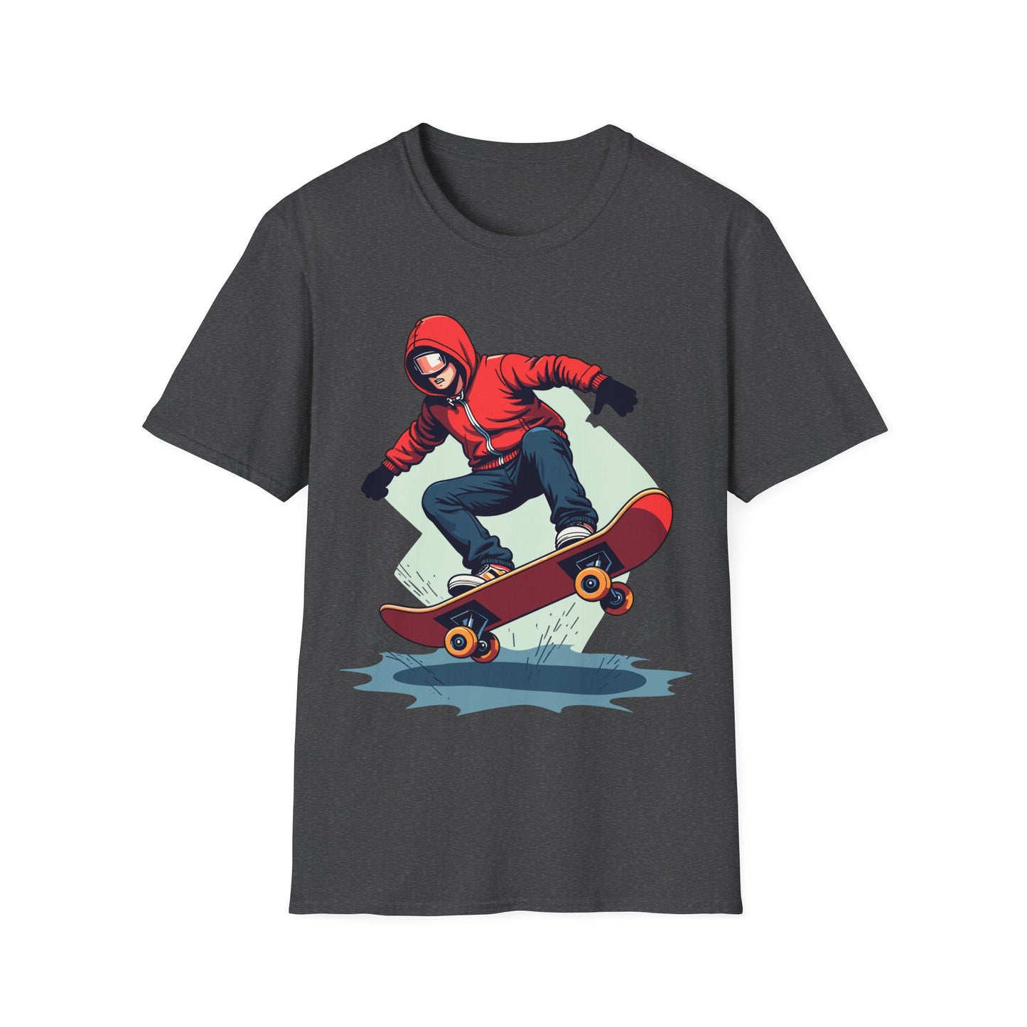 Red Hoodie Skater T-Shirt