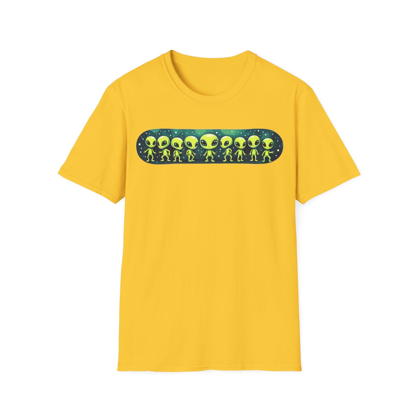 Alien Skateboard Horizontal T-Shirt