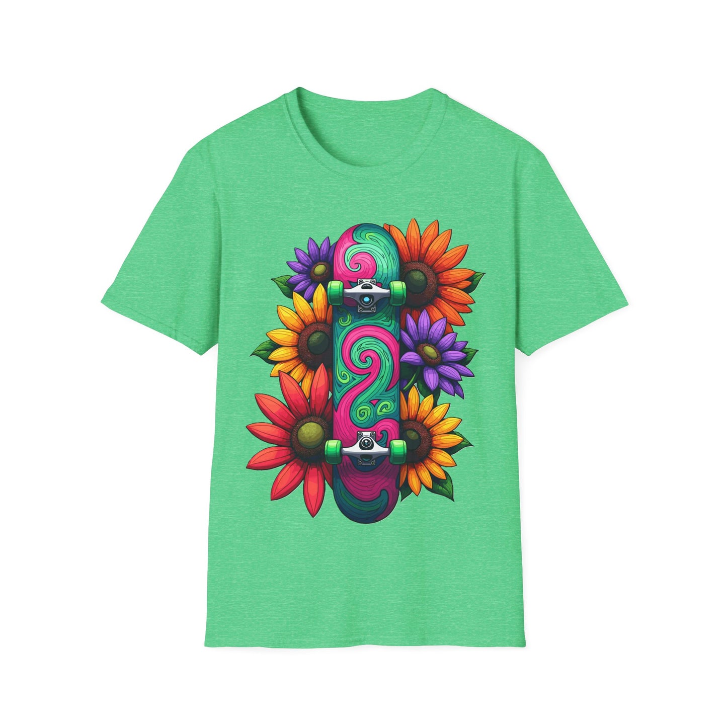 Swirl Deck With Flowers T-Shirt