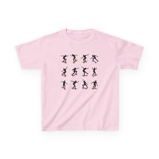 Crazy Skateboarders With Swirls Kid's Tee