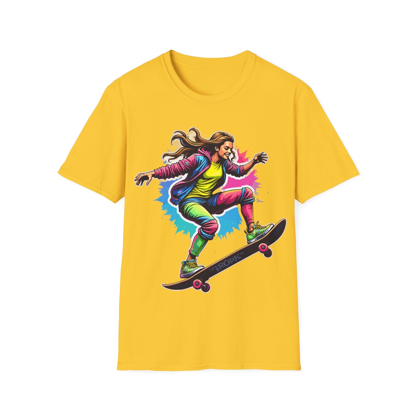 Psychedelic Female Skater T-Shirt