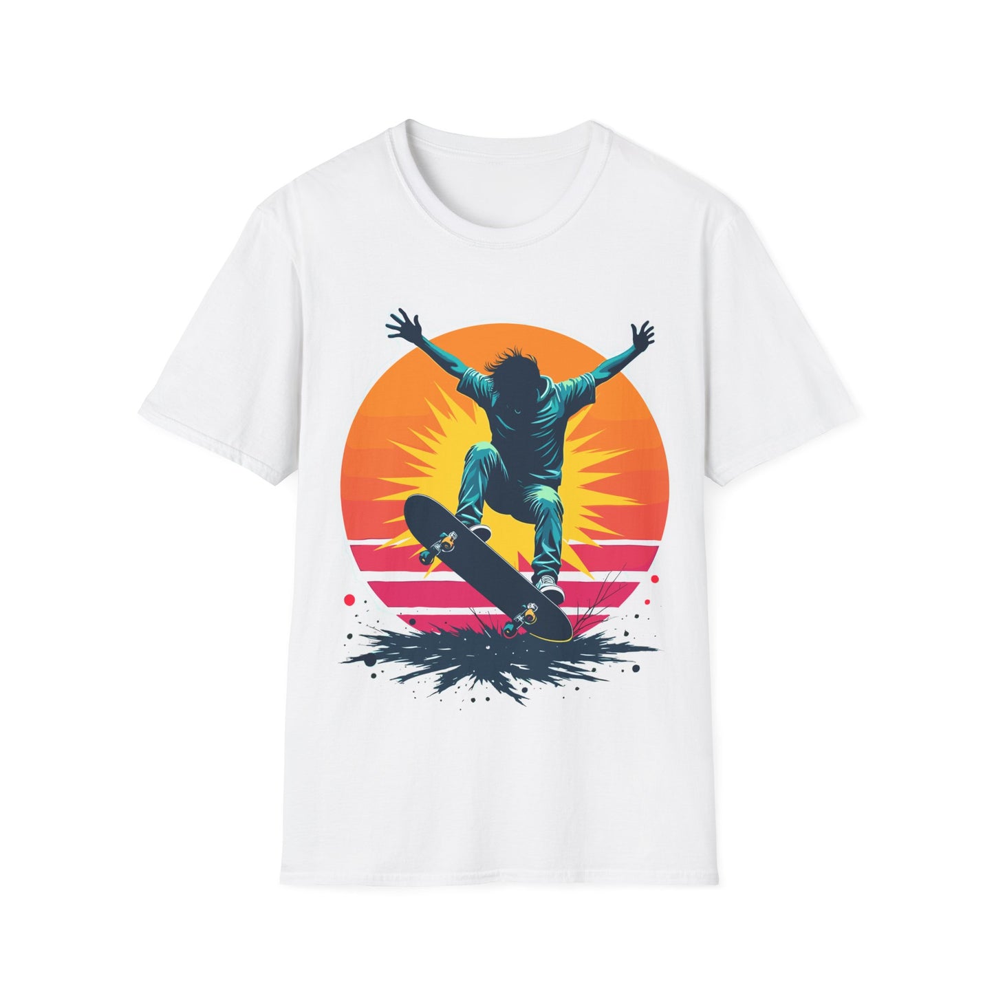 Retro Sun Skater T-Shirt