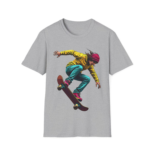 Skater With Yellow Jacket T-Shirt