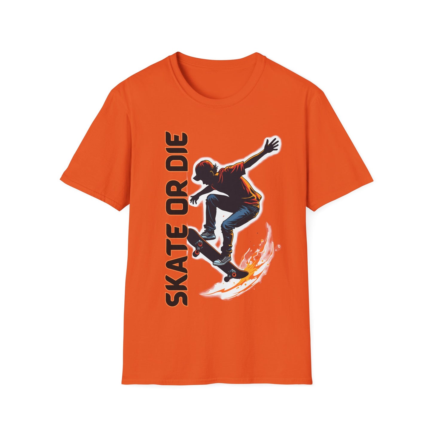 Skate Or Die In Orange T-Shirt